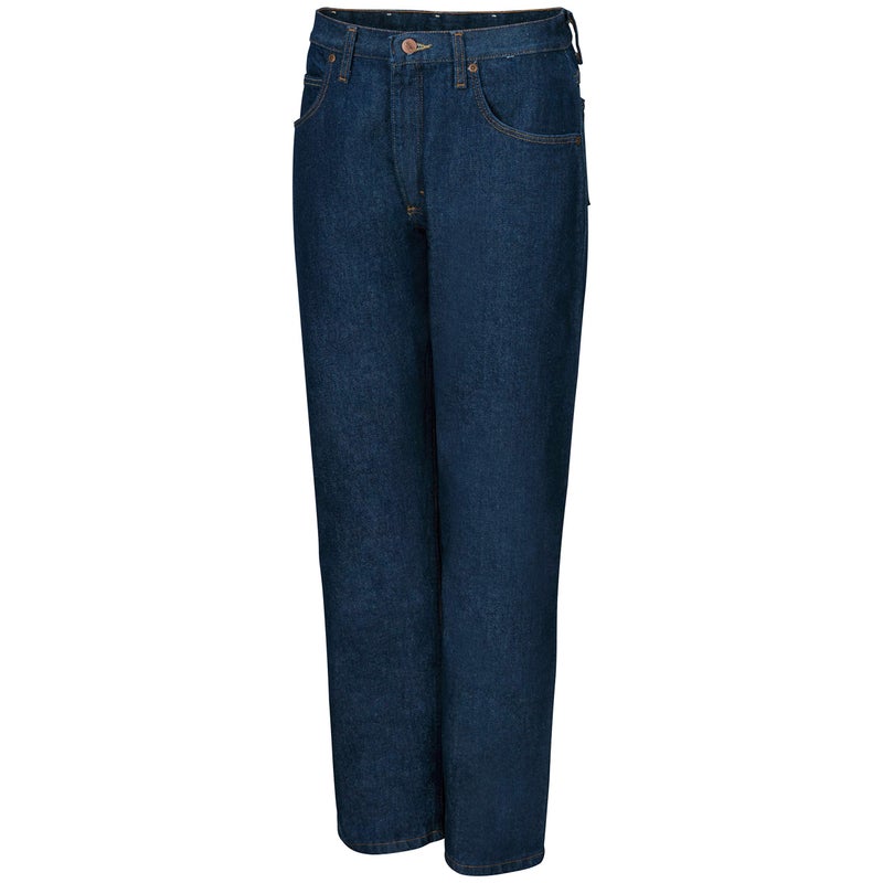 Red Kap Men's Relaxed Fit Jean, Prewashed Indigo, 38x30 - Image 3